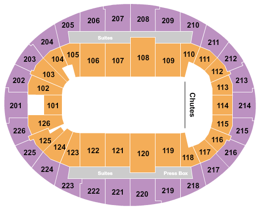 SNHU Arena PBR Seating Chart